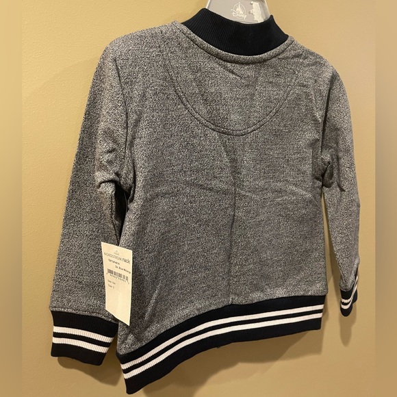 Joe Fresh Baseball Jacket Coat Gray Blue Snap Button - NWT - Picture 4 of 6